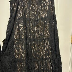 Black Lace Maxi Skirt